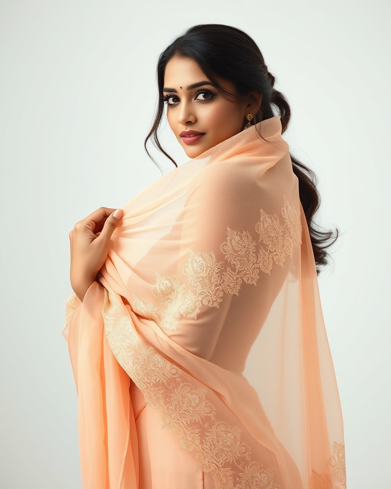 Organza Embroidered Dupatta