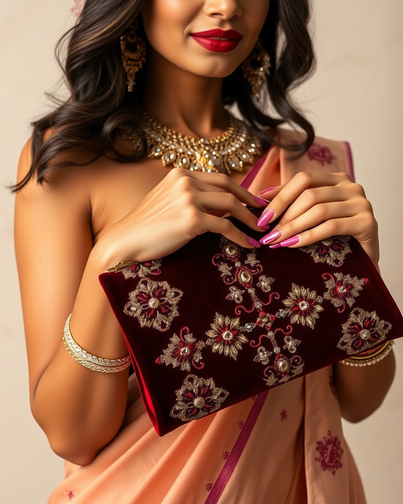 Zardozi Embroidered Bridal Clutch